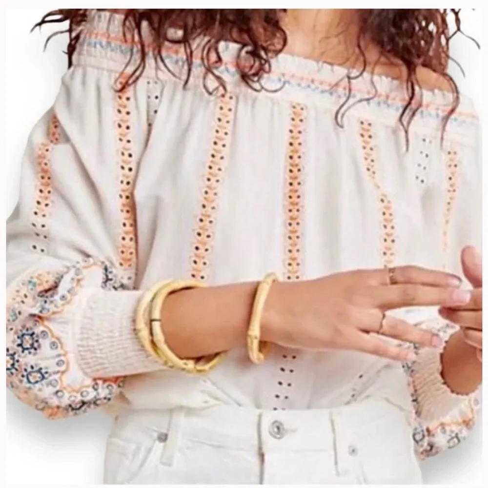 Anthro Vineet Bahl Nora Embroidered Blouse • Small